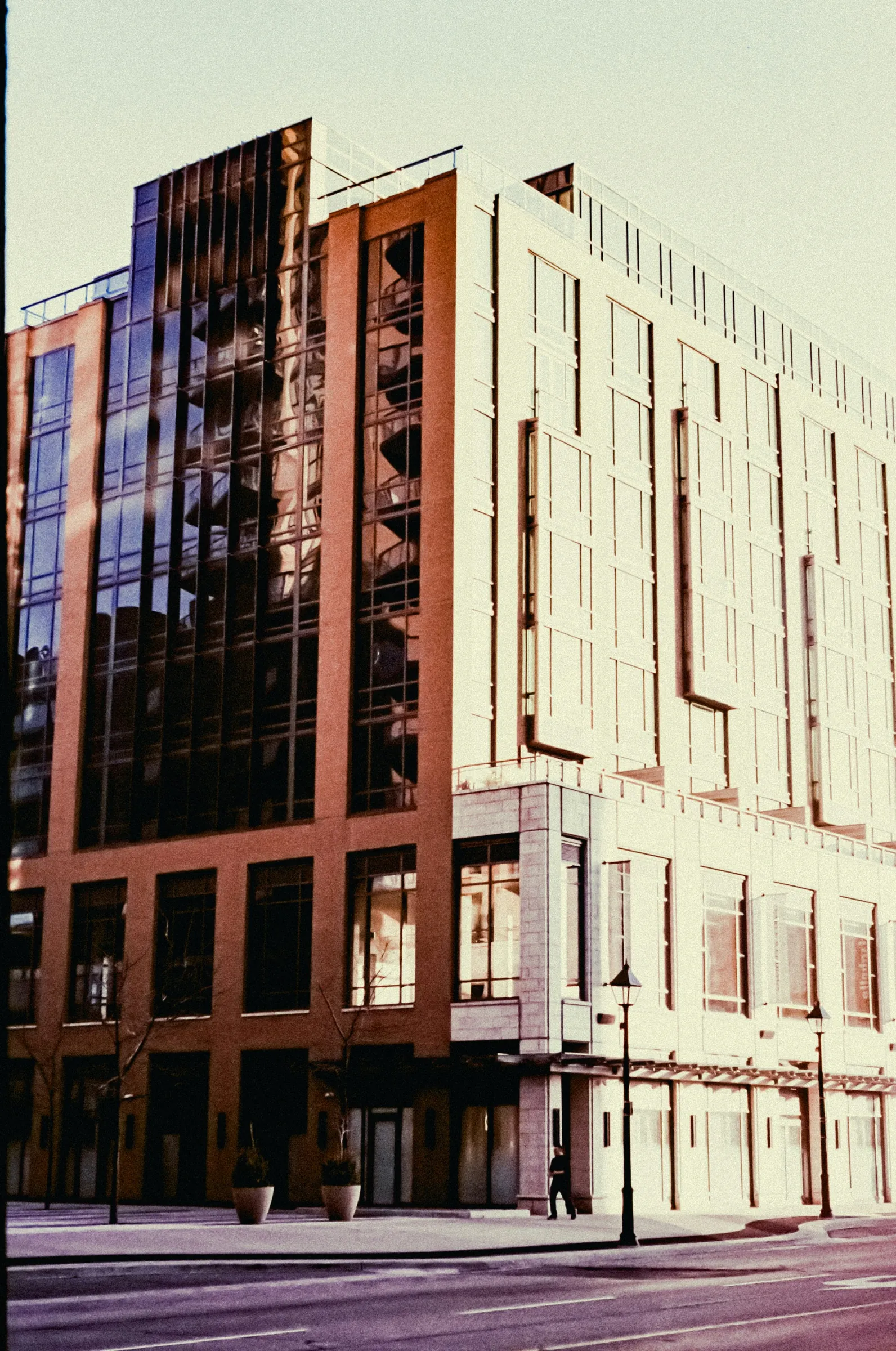 Modern office building representative of Intone's New Jersey headquarters