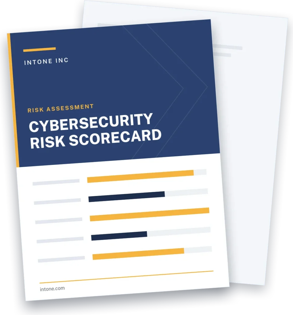 Cover of the Intone Cybersecurity Risk Assessment Scorecard